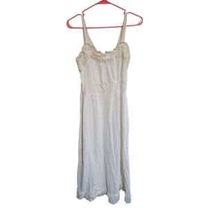 Vintage Nan Flower Lace Trimmer Slip Dress Lingerie Size 34